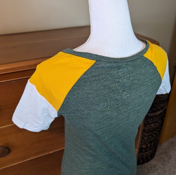 GREEN BAY PACKERS Football Short Sleeve Heathered Green NFL shirt - Picture 4 of 14